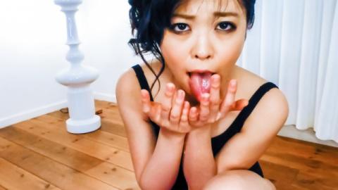 Japanese blow job by naughty milf Rei Asamiya