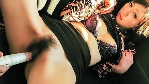 Sweetie receives Japanese vibrator in the car