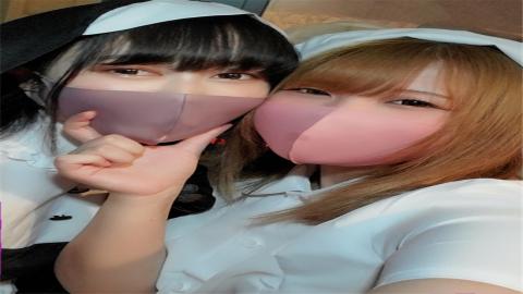 PPV2409461 [Uncensored] Sensitive blonde gal x black hair F cup Halloween with cosplay girls and mis